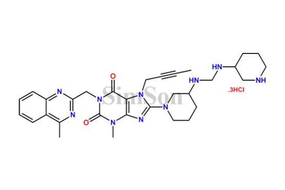 7-(but-2-yn-1-yl)-3-methyl-1-((4-methylquinazolin-2-yl)methyl)-8-(3-(((piperidin-3-ylamino)methyl)amino)piperidin-1-yl)-3,7-dihydro-1H-purine-2,6-dione trihydrochloride