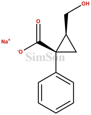trans- 2-(hydroxymethyl)-1-phenylcyclopropanecarboxylic acid sodium salt