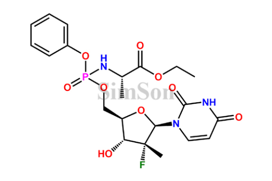 Ethyl N-[(S)-{[(2R,3R,4R,5R)-5-(2,4-dioxo-3,4-dihydropyrimidin-1(2H)-yl)-4-fluoro-3-hydroxy-4-methyloxolan-2-yl]methoxy}phenoxyphosphoryl]-1-alaninate