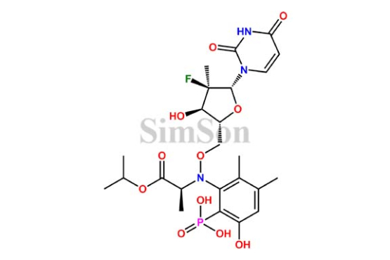 (2S)-isopropyl-2-((((2R,3R,4R,5R)-5-(2,4-dioxo-3,4-dihydropyrimidin-1(2H)-yl)-4-fluoro-3-hydroxy-4-methyltetrahydrofuran-2-yl)methoxy)(hydroxy)phosphoxylamino)propanoate