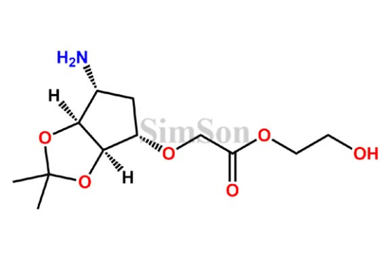 2-hydroxyethyl2-(((3aR,4S,6R,6aS)-6-amino-2,2-dimethyltetrahydro-3aH-cyclopenta[d][1,3]dioxol-4-yl)oxy)acetate