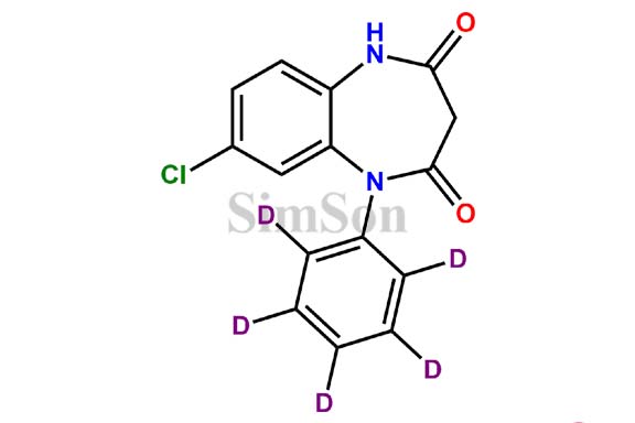 N-Desmethyl Clobazam D5