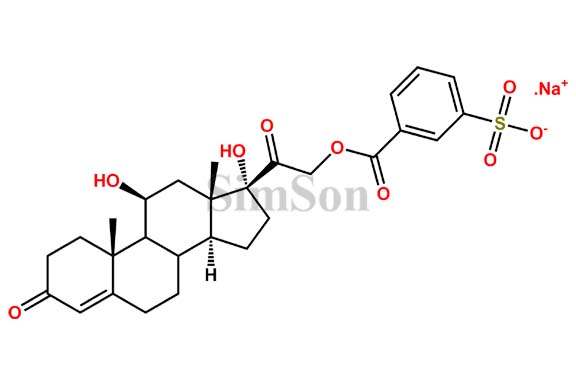 Sodium3-((2-((10R,11S,13S,14S,17R)-11,17-dihydroxy-10,13-dimethyl-3-oxo-2,3,6,7,8,9,10,11,12,13,14,15,16,17-tetradecahydro-1H-cyclopenta[a]phenanthren-17-yl)-2-oxoethoxy)carbonyl)benzenesulfonate