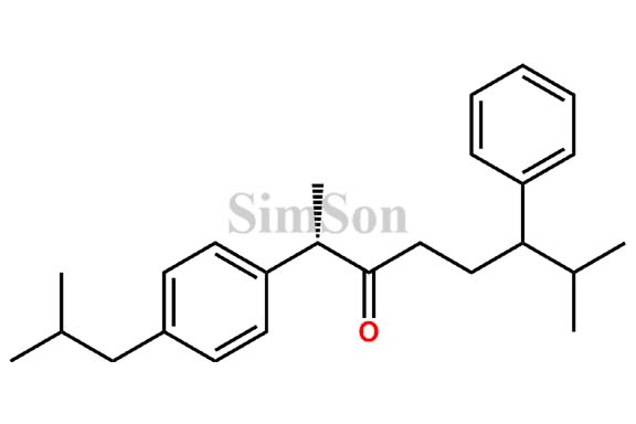 (2S)-2-(4-isobutylphenyl)-7-methyl-6-phenyloctan-3-one