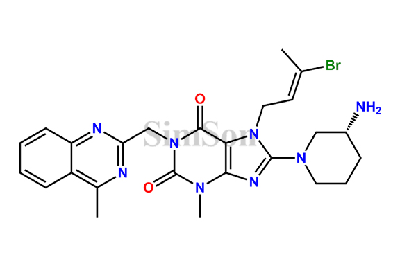 8-[(3R)-3-Amino-1-piperidinyl]-7-[(2E)-3-bromo-2-buten-1-yl]-3,7-dihydro-3-methyl-1-[(4-methyl-2-quinazolinyl)methyl]-1H-Purine-2,6-dione