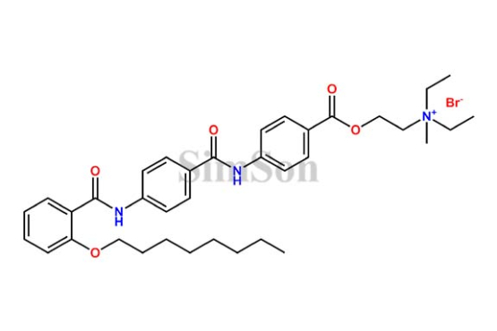 N,N-diethyl-N-methyl-2-((4-(4-(2-(octyloxy)benzamido)benzamido)benzoyl)oxy)ethan-1-aminium bromide