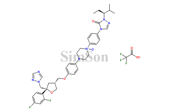 4-(4-(((3R,5R)-5-((1H-1,2,4-triazol-1-yl)methyl)-5-(2,4-difluorophenyl)tetrahydrofuran-3-yl)methoxy)phenyl)-1-(4-(1-((S)-2-methylpentan-3-yl)-5-oxo-1H-1,2,4-triazol-4(5H)-yl)phenyl)piperazine 1-oxide 2,2,2-trifluoroacetate