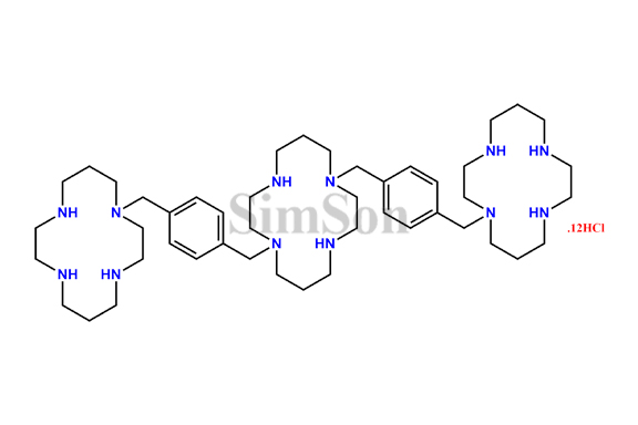 1,8-bis(4-((1,4,8,11-tetraazacyclotetradecane-1-yl)methyl)benzy)-1,4,8,11-tetraazacyclotetradecane 12Hydrochloride