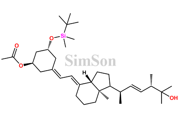 (1R,3R,Z)-3-((tert-butyldimethylsilyl)oxy)-5-((E)-2-((3aS,7aR)-1-((2R,5S,E)-6-hydroxy-5,6-dimethylhept-3-en-2-yl)-7a-methylhexahydro-1H-inden-4(2H)-ylidene)ethylidene)cyclohexyl acetate