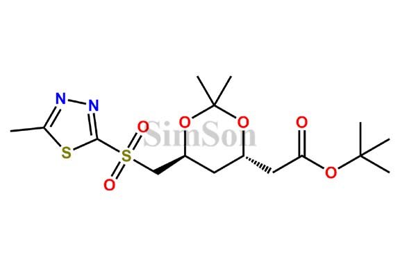 tert-butyl2-((4S,6S)-2,2-dimethyl-6-(((5-methyl-1,3,4-thiadiazol-2-yl)sulfonyl)methyl)-1,3-dioxan-4-yl)acetate