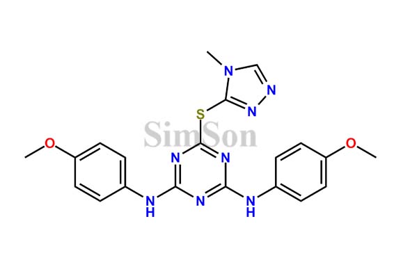 N,N`-bis(4-methoxyphenyl)-6-[(4-methyl-4H-1,2,4-triazol-3-yl)thio]-1,3,5-triazine-2,4-diamine