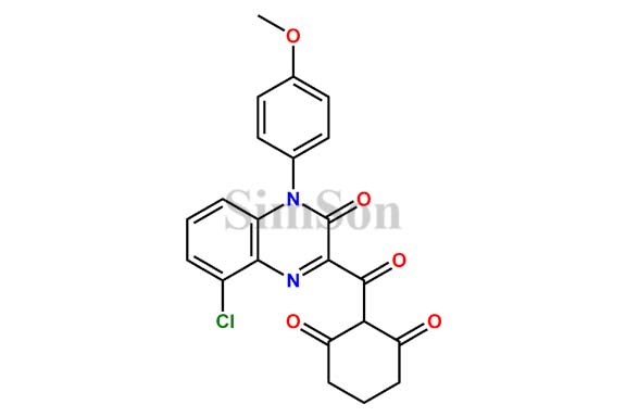 2-[8-chloro-3,4-dihydro-4-(4-methoxyphenyl)-3-oxoquinoxalin-2-ylcarbonyl]cyclohexane-1,3-dione