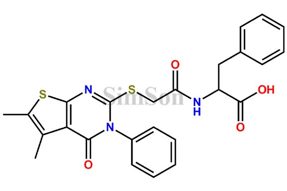 2-[2-({5.6-dimethyl-4-oxo-3-phenyl-3H.4H-thieno[2.3-d]pyrimidin-2-yl}sulfanyl)acetamido]-3-phenylpropanoic acid