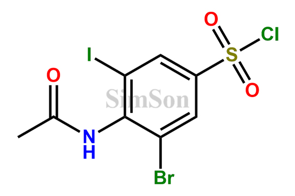 4-Acetamido-3-Bromo-5-Iodobenzene-1-Sulfonyl Chloride