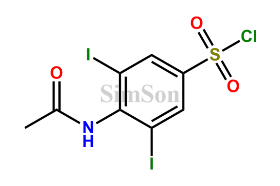4-Acetamido-3,5-Diiodobenzene-1-Sulfonyl Chloride