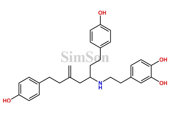 4-(2-((1,7-bis(4-hydrooxyphenyl)- 5-methyleneheptan-3-yl)amino)ethyl)benzene-1,2-diol