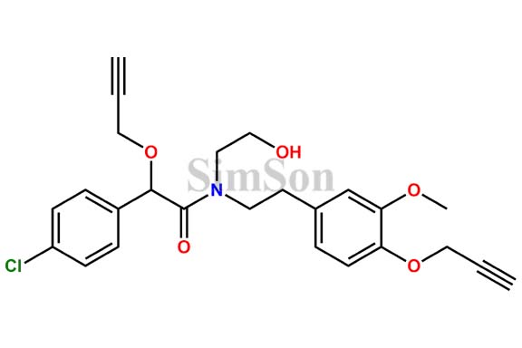 2-(4-chlorophenyl)-N-(2-hydroxyethyl)-N-(3-methoxy-4-(prop-2-yn-1-yloxy)phenethyl)-2-(prop-2-yn-1-yloxy)acetamide