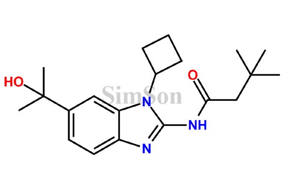 N-(1-Cyclobutyl-6-(2-hydroxypropan-2-yl)-1H-benzo[d]imidazol-2-yl)-3,3-dimethylbutanamide