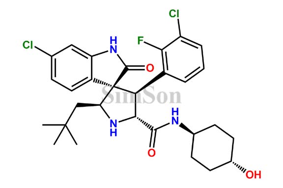 (2`S,3R,4`S,5`R)-6-Chloro-4`-(3-chloro-2-fluorophenyl)-N-((1r,4R)-4-hydroxycyclohexyl)-2`-neopentyl-2-oxospiro(indoline-3,3`-pyrrolidine)-5`-carboxamide