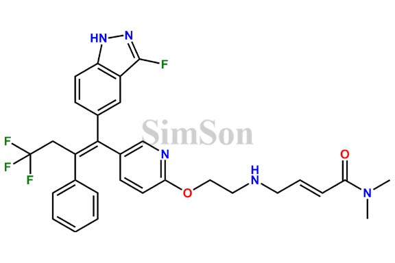 (E)-N,N-Dimethyl-4-((2-((5-((Z)-4,4,4-trifluoro-1-(3-fluoro-1H-indazol-5-yl)-2-phenylbut-1-en-1-yl)pyridin-2-yl)oxy)ethyl)amino)but-2-enamide