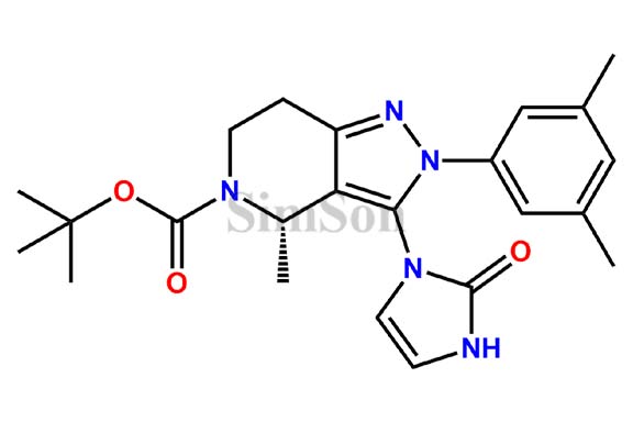 (S)-tert-butyl 2-(3,5-dimethylphenyl)-4-methyl-3-(2-oxo-2,3-dihydro-1H-imidazol-1-yl)-6,7-dihydro-2H-pyrazolo[4,3-c]pyridine-5(4H)-carboxylate