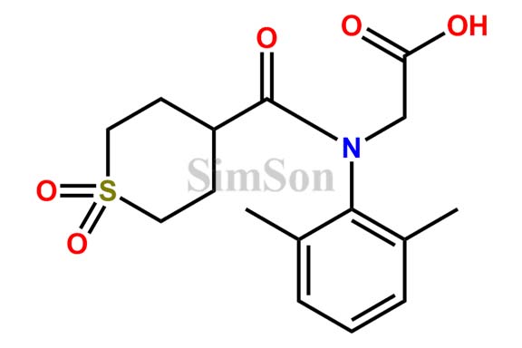 2-[(2,6-dimethylphenyl)-(1,1-dioxothiane-4-carbonyl)amino]acetic acid