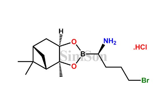 (R)-4-Bromo-1-((3aS,4S,6S,7aR)-3a,5,5-trimethylhexahydro-4,6-methanobenzo[d][1,3,2]dioxaborol-2-yl)butan-1-amine hydroch