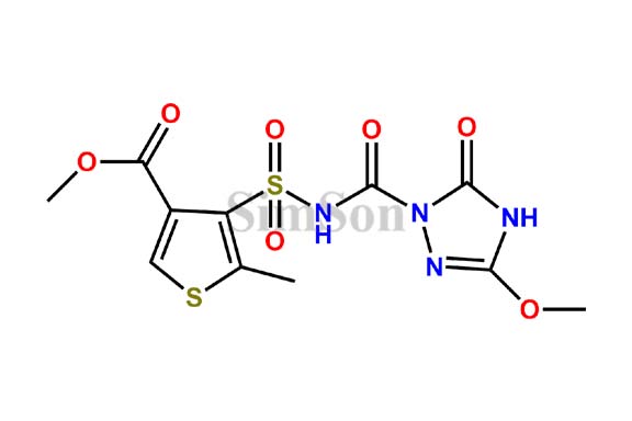 Methyl 4-(N-(3-methoxy-5-oxo-4,5-dihydro-1H-1,2,4-triazole-1-carbonyl)sulfamoyl)-5-methylthiophene-3-carboxylate