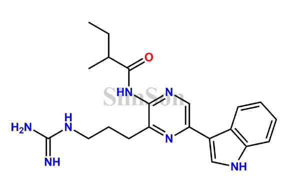 N-(3-(3-guanidinopropyl)-5-(1H-indol-3-yl)pyrazin-2-yl)-2-methylbutanamide