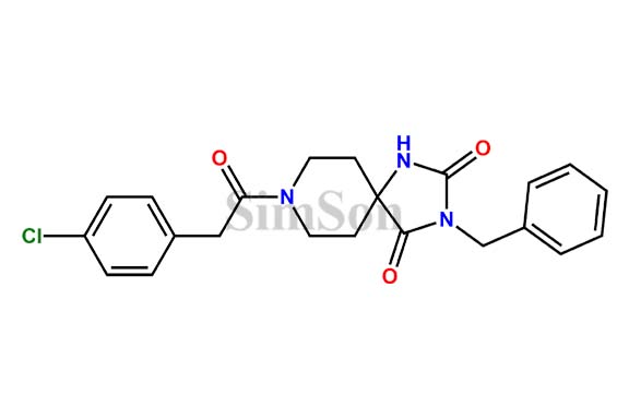 8-(2-(4-Chlorophenyl)acetyl)-3-(phenylmethyl)-1,3,8-triazaspiro(4.5)decane-2,4-dione