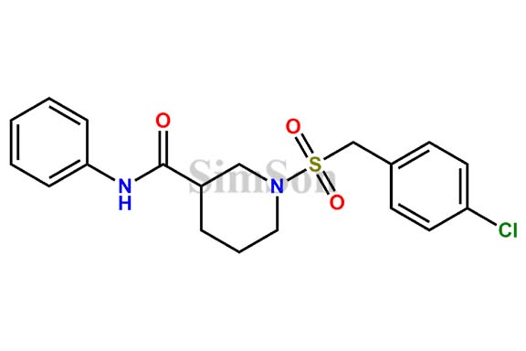 1-(((4-Chlorophenyl)methyl)sulfonyl)-N-phenyl-3-piperidinecarboxamide