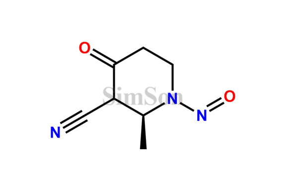 (2S)-2-methyl-1-nitroso-4-oxopiperidine-3-carbonitrile