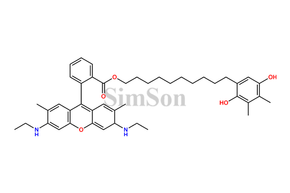 10-(2,5-dihydroxy-3,4-dimethylphenyl)decyl 2-(3,6-bis(ethylamino)-2,7-dimethyl-3H-xanthen-9-yl)benzoate
