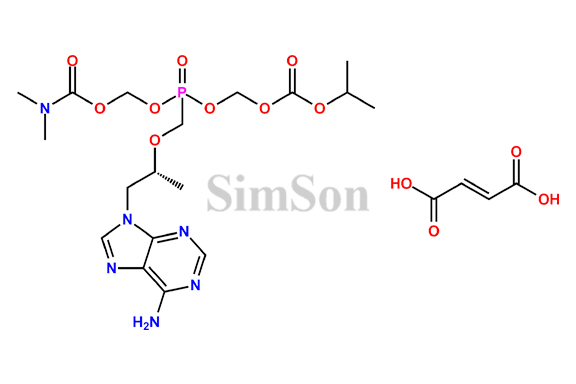 ((((((R)-1-(6-amino-9H-purin-9-yl)propan-2-yl)oxy)methyl)(((isopropoxycarbonyl)oxy)methoxy)phosphoryl)oxy)methyl dimethylcarbamate fumarate