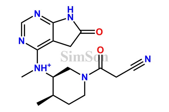 N-((3R,4R)-1-(2-cyanoacetyl)-4-methylpiperidin-3-yl)-N-methyl-6-oxo-6,7-dihydro-5H-pyrrolo[2,3-d]pyrimidin-4-aminium