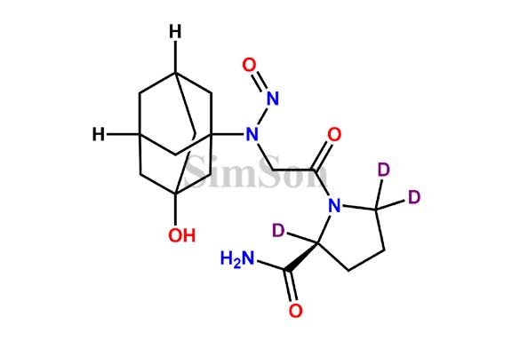 N-Nitroso Vildagliptin D3 amide Impurity